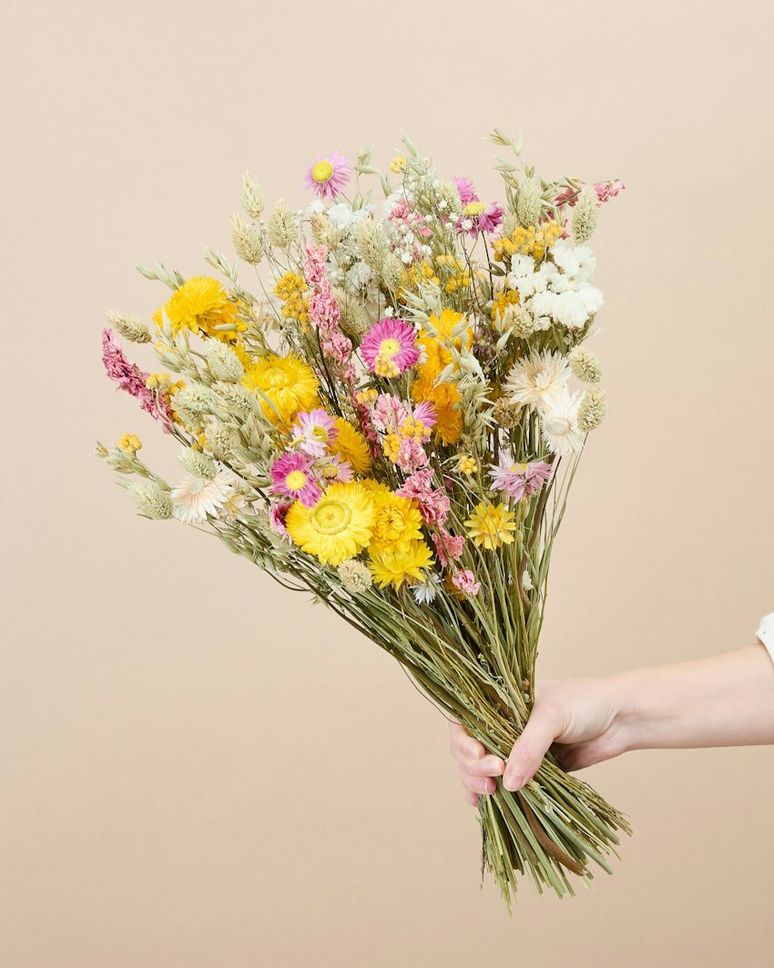 Maddalena Soft Pastel Dried Flower Arrangement
